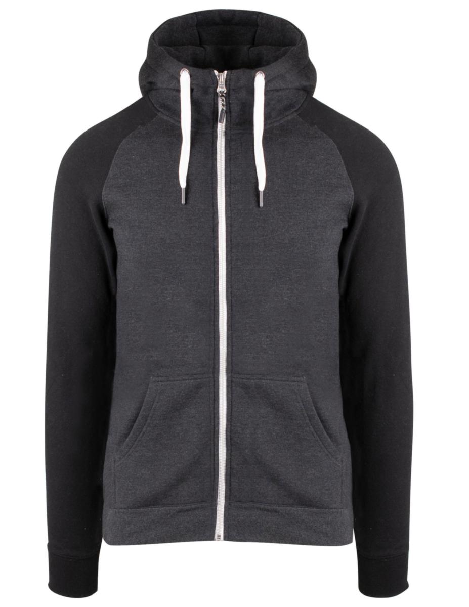 Hettejakke YOU® Bronx Raglan - Hettejakke YOU Bronx Raglan koksmelert/svart str 2XL