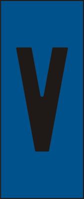Skilt H25 blå bokstav V (25) 