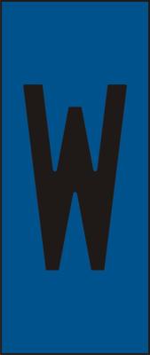 Skilt H25 blå bokstav W (25) 
