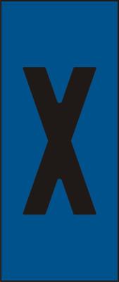 Skilt H25 blå bokstav X (25) 