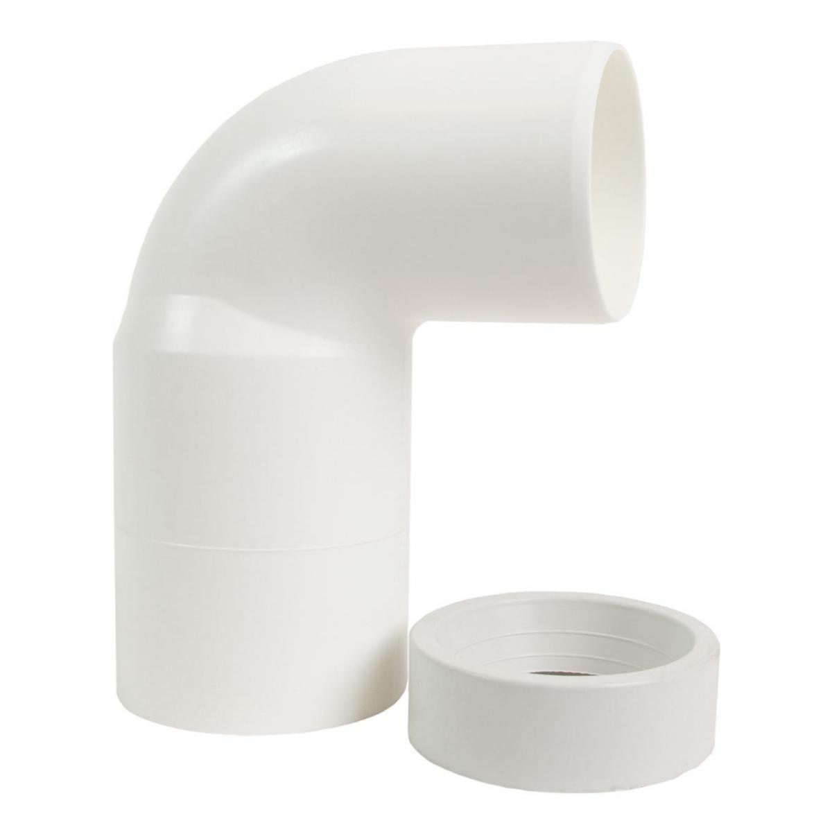Klosettbend med mansjett, PP - 110 mm x 88° PP klosettbend med mansjett Hvit