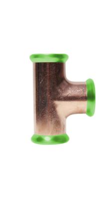 28mm kobber t-rør m/3 muffer a-press - t-rør m/3 muffer a...