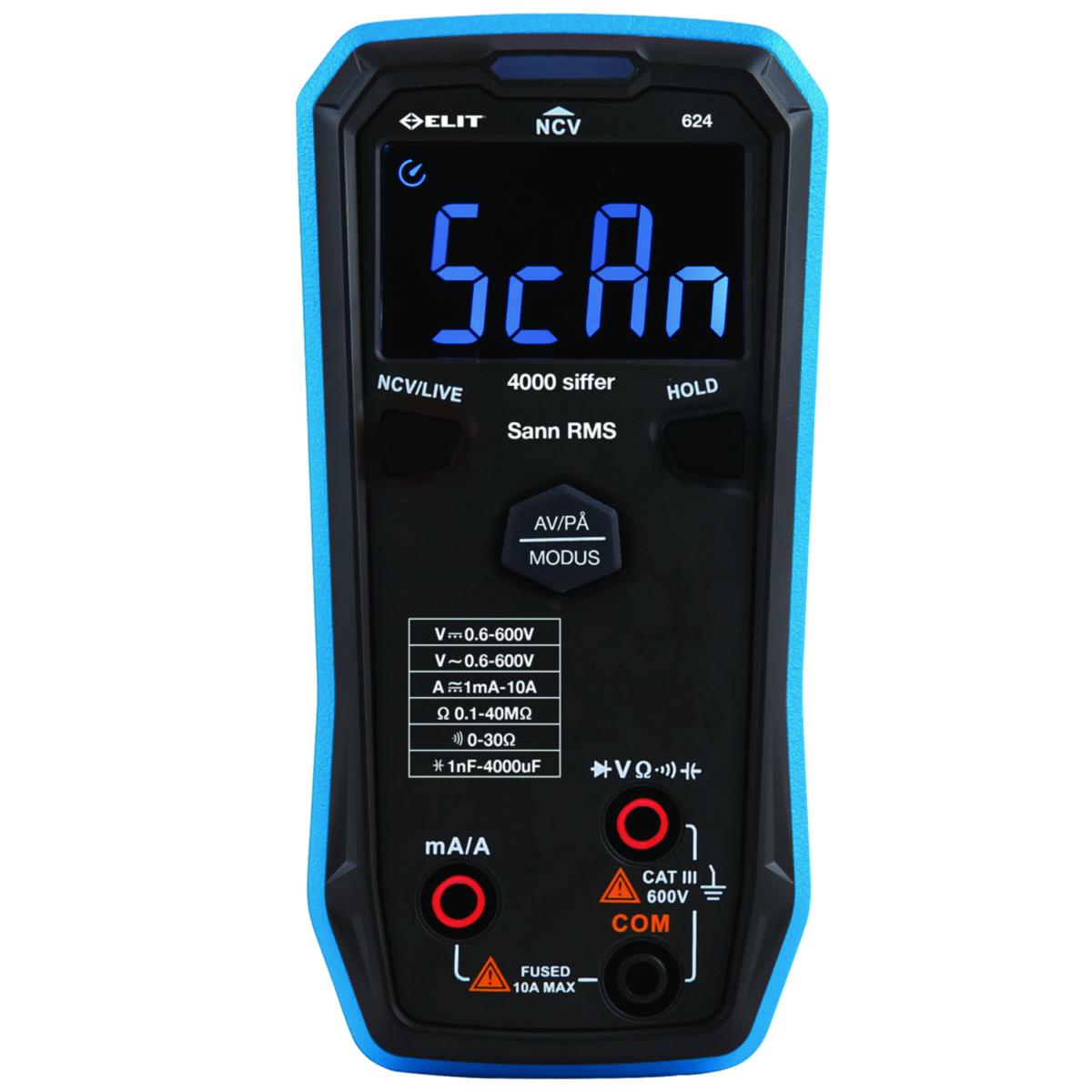 Multimeter ELIT 624 Smartmultimeter - ELIT 624 Smartmultimeter som automatisk
