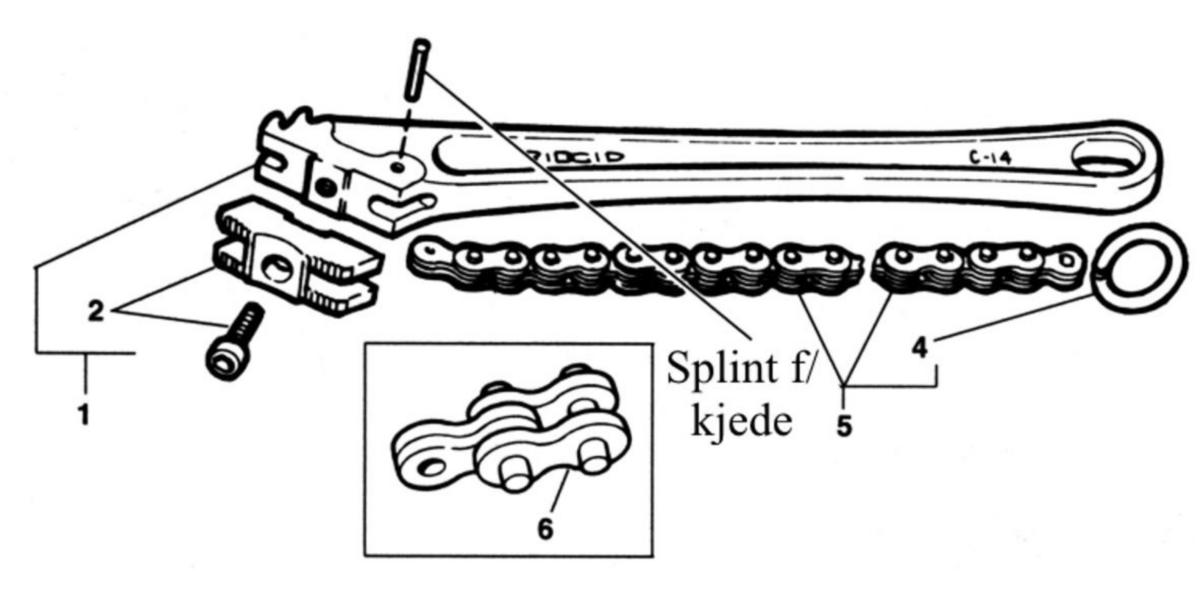 Kjede Ridgid F/C 18/36 - Kjede F/C-36 Ridgid E-3903-X