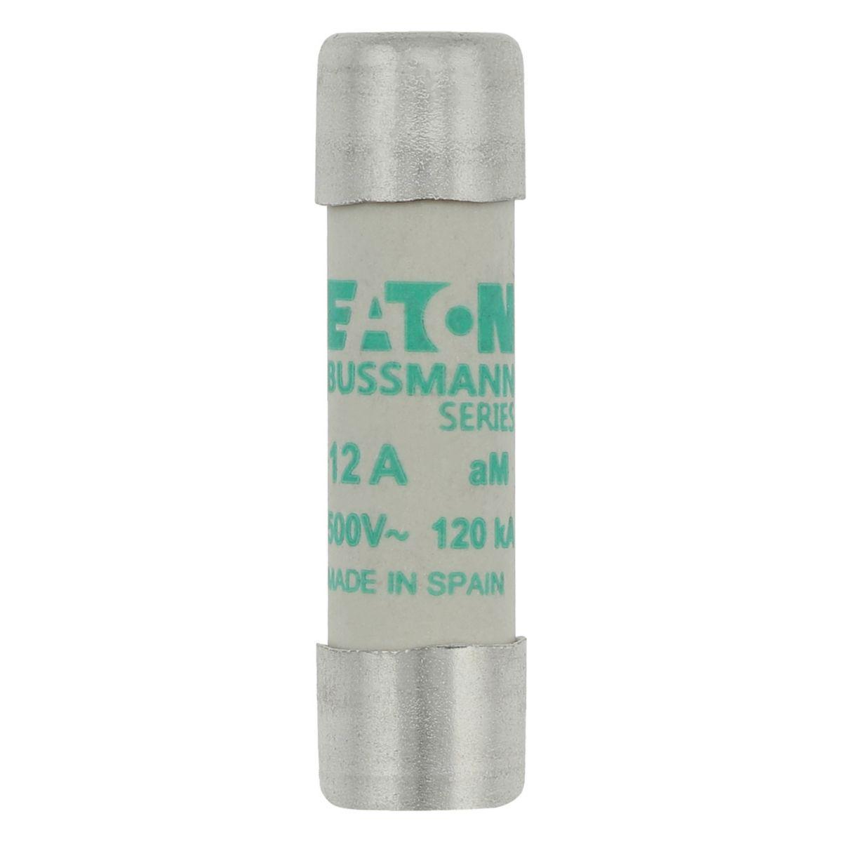 Fuse Sylindersikring 500VAC Eaton Electric - Syl.sikr.10 x 38 12A AM 500VAC CYL. FUSE 10x38 12A AM 500VAC