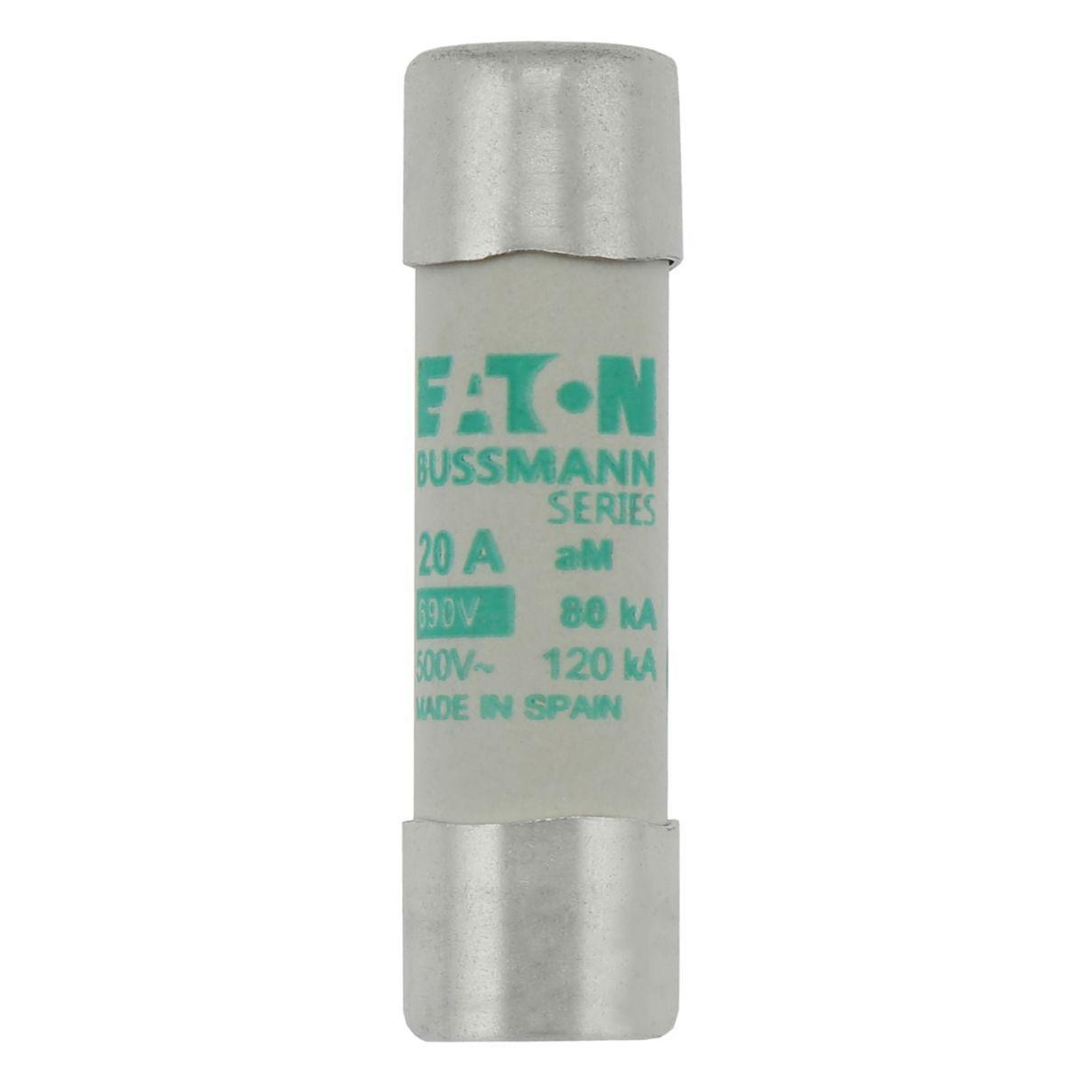 Fuse Sylindersikring 690VAC Eaton Electric - Syl.sikr.14 x 51 20A AM 690VAC CYL. FUSE 14x51 20A AM 500VAC