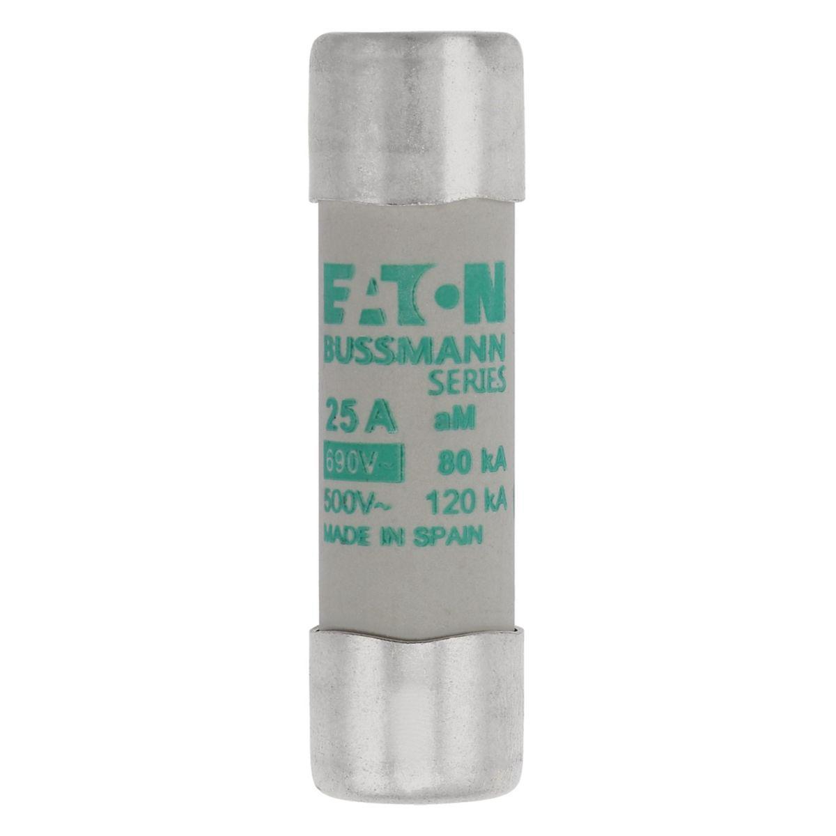 Fuse Sylindersikring 690VAC Eaton Electric - Syl.sikr.14 x 51 25A AM 690VAC CYL. FUSE 14x51 25A AM 500VAC