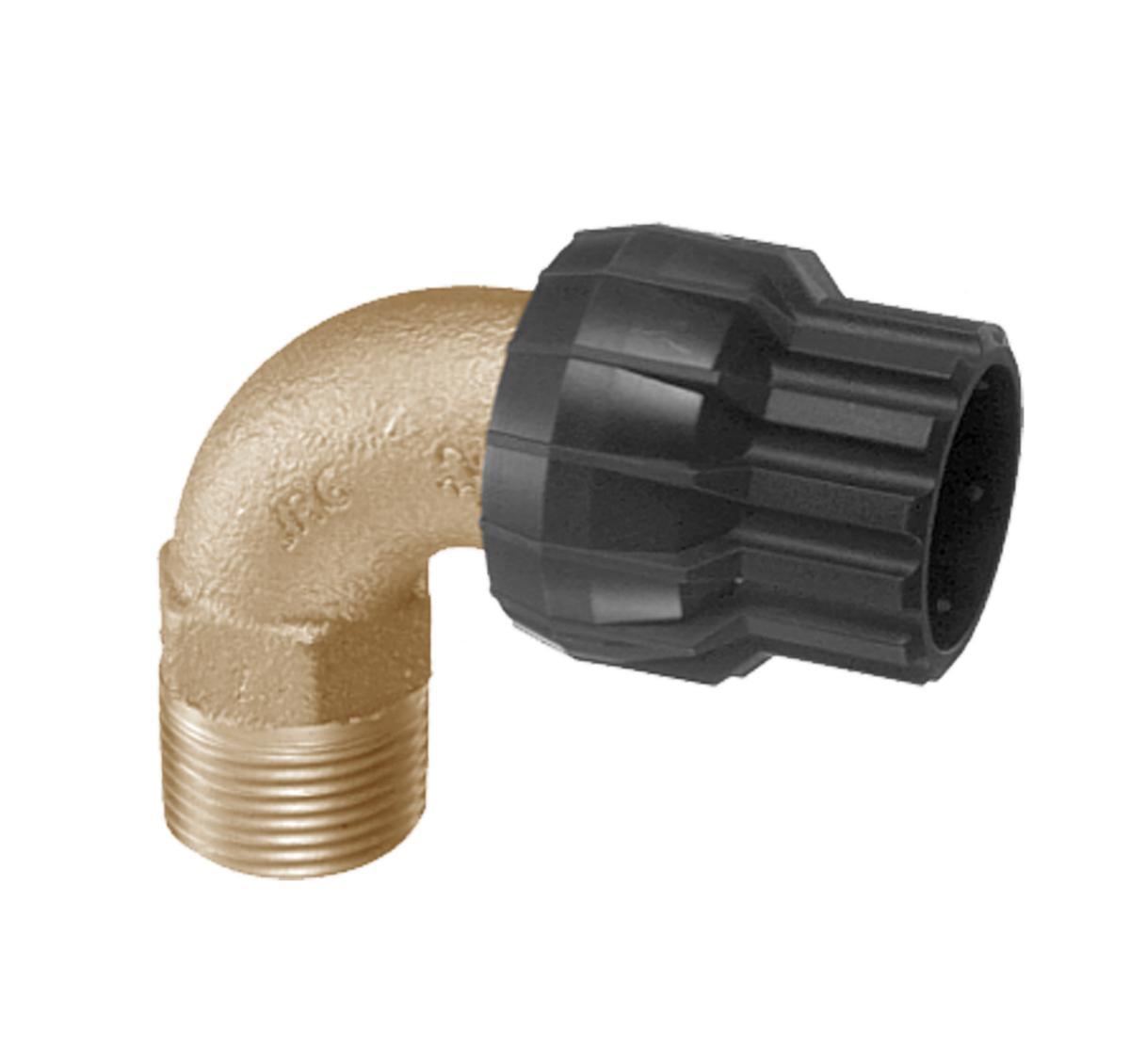 Albu 90° med utvendig gjenger MT Sanipex - 3/4" utv x 20 mm 90 MT albu Sanipex 4672.220