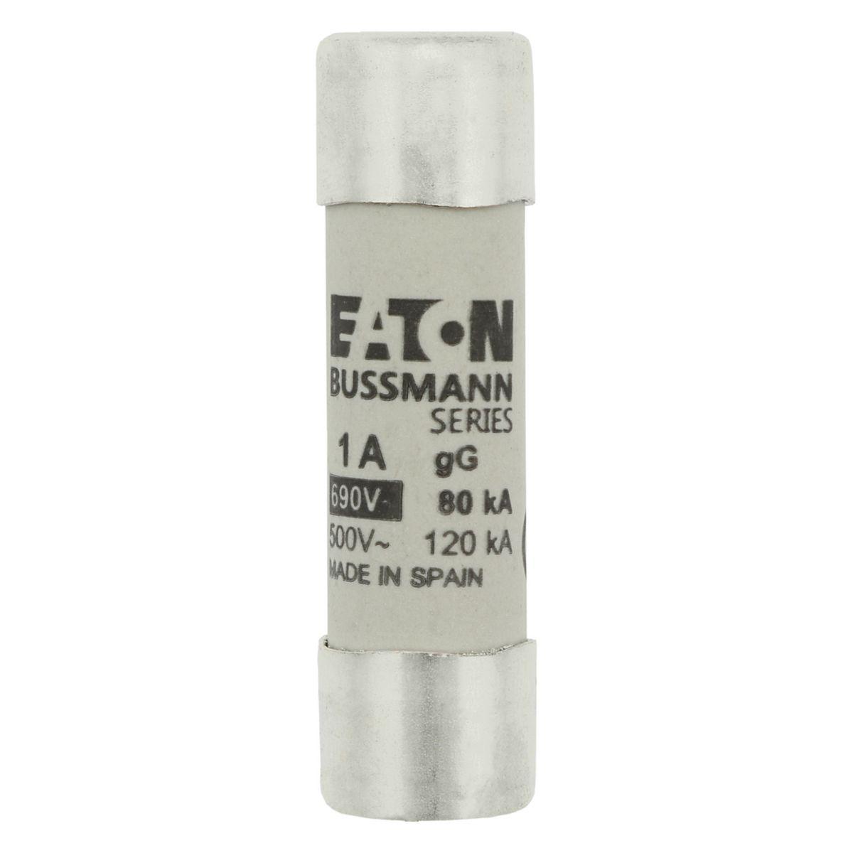 Fuse Sylindersikring 690VAC Eaton Electric - Syl.sikr. 14 x 51 1A GG 690VAC CYL. FUSE 14 x 51 1A GG 690VAC