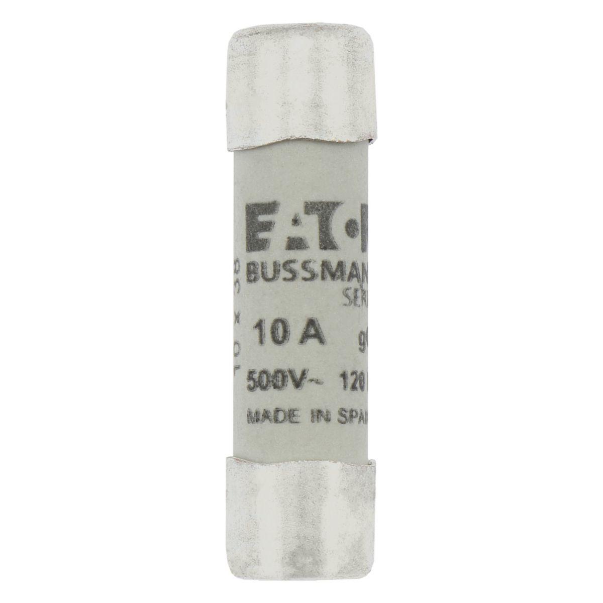 Fuse Sylindersikring 500VAC Eaton Electric - Syl.sikr.10 x 38 10A GG 500VAC CYL. FUSE 10x38 10A GG 500VAC