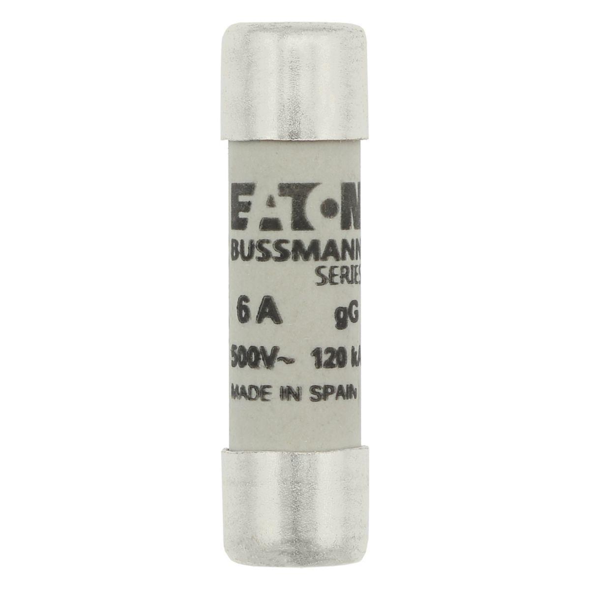 Fuse Sylindersikring 500VAC Eaton Electric - Syl.sikr. 10 x 38 6A GG 500VAC CYL. FUSE 10 x 38 6A GG 500VAC