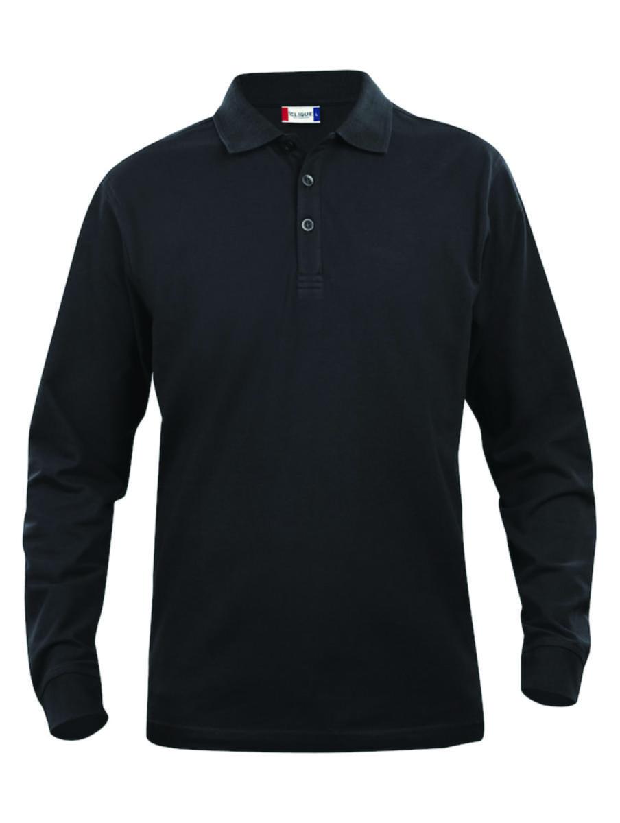 Piqueskjorte langermet Clique™ Classic Lincoln - Piqueskjorte langermet Clique Lincoln svart str M