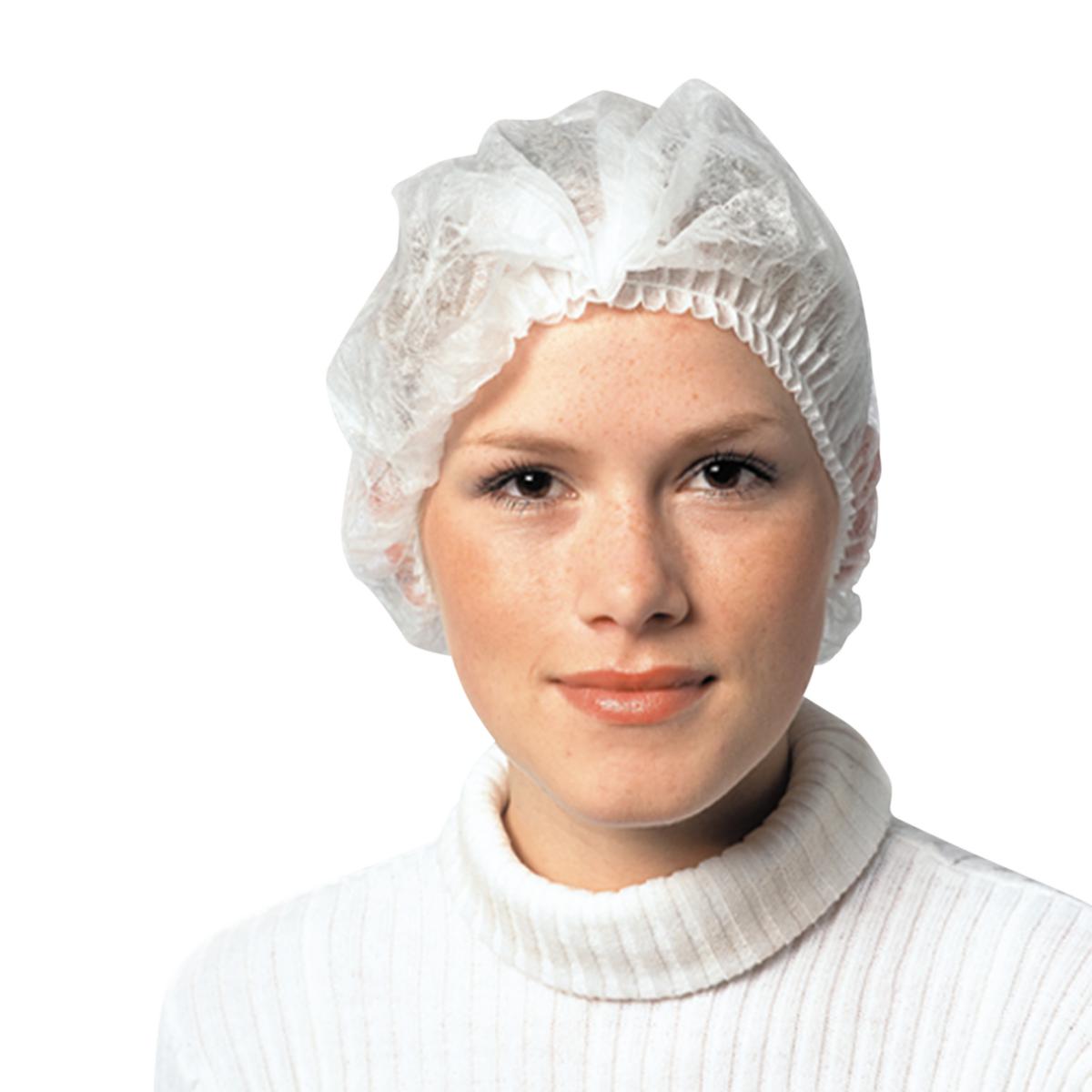 Engangshårnett Granberg® - Hårnett Granberg Mob Caps Hvit elastisk kant 1000pk