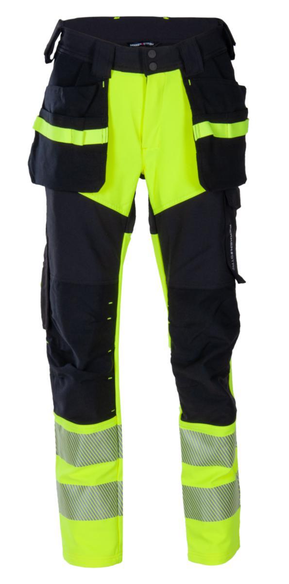 Håndverksbukse BS dame Lillehammer HiVis kl.1 - Håndverksbukse BS Lillehammer W HiVis kl. 1 gul/sva str C36