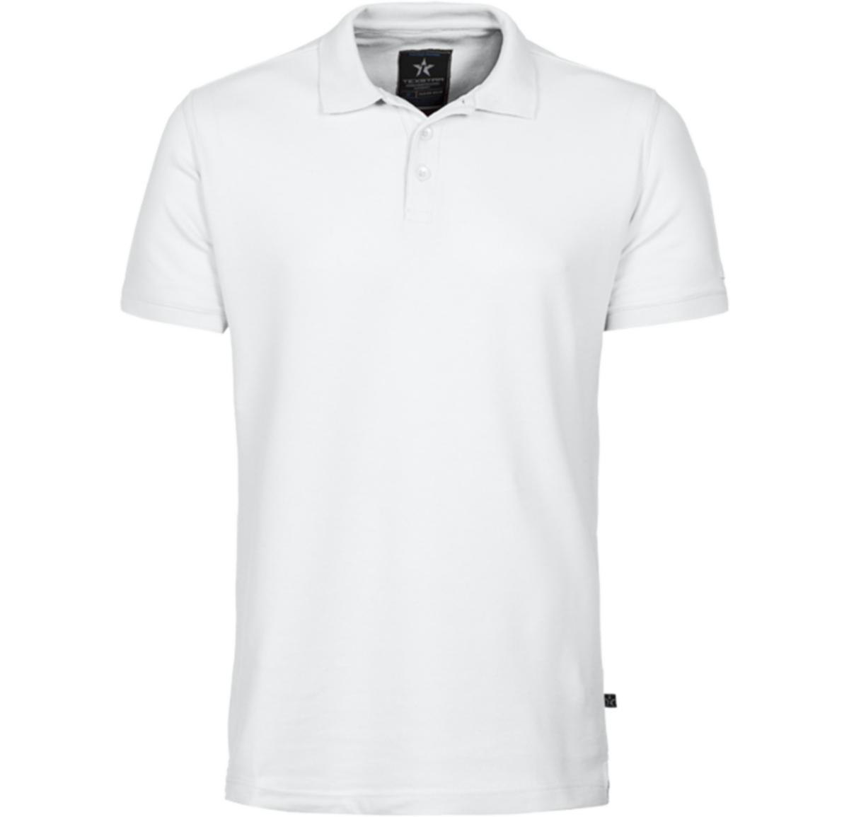 Piqueskjorte Texstar PS03 - Piqueskjorte Texstar PS03 hvit str S