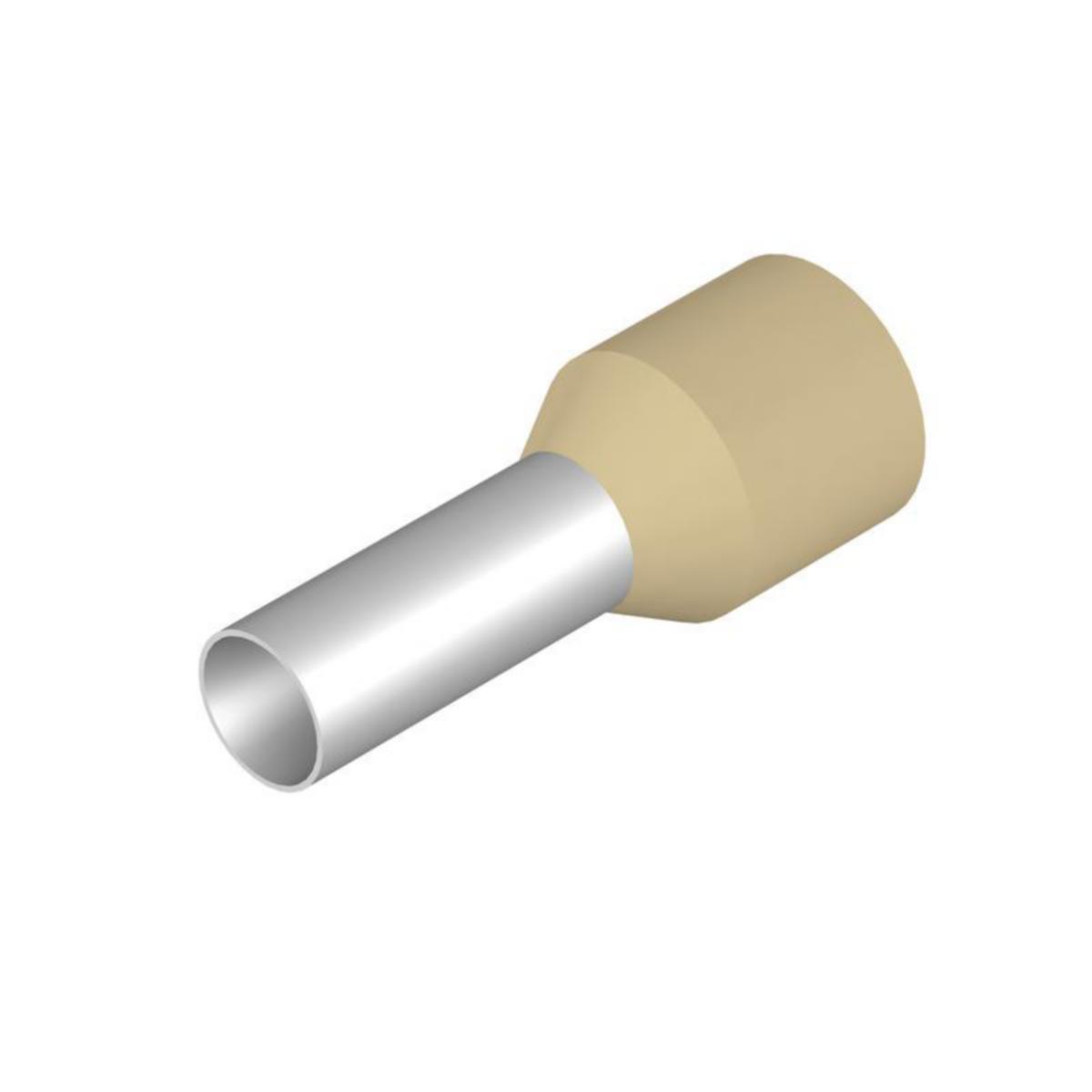 Endehylse med Plastkrage Standard Weidmuller - Endehylse H-10.05/22 elfenben