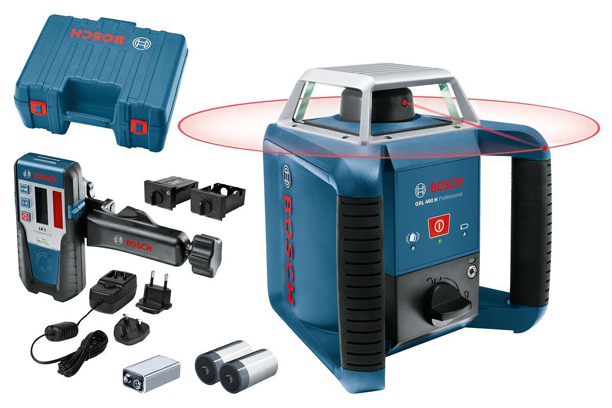 Rotasjonslaser Bosch GRL 400 - Rotasjonslaser GRL 400 H Bosch 2x1.5V. 1x9V koffert