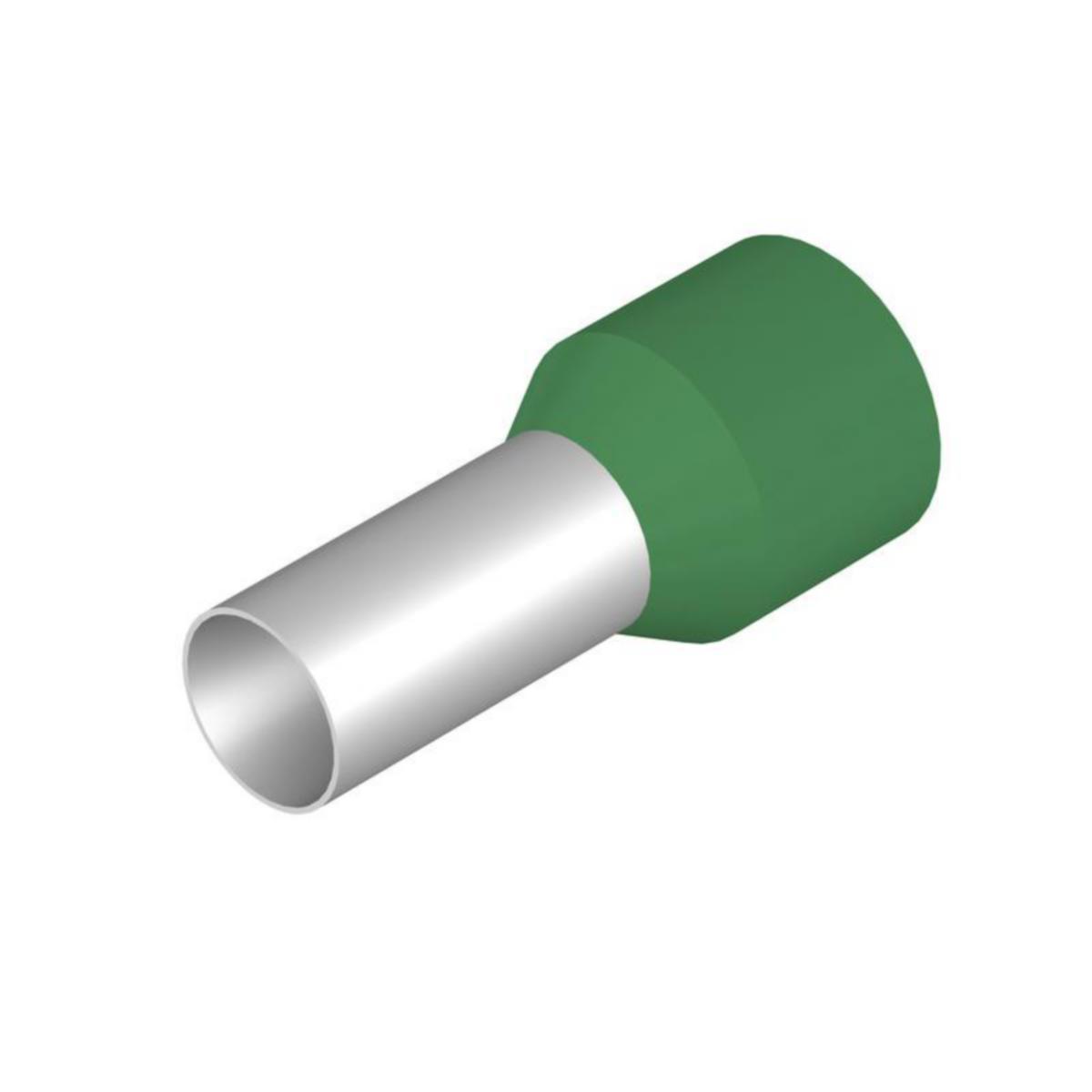 Endehylse med Plastkrage Standard Weidmuller - Endehylse H-16.0/24 grønn