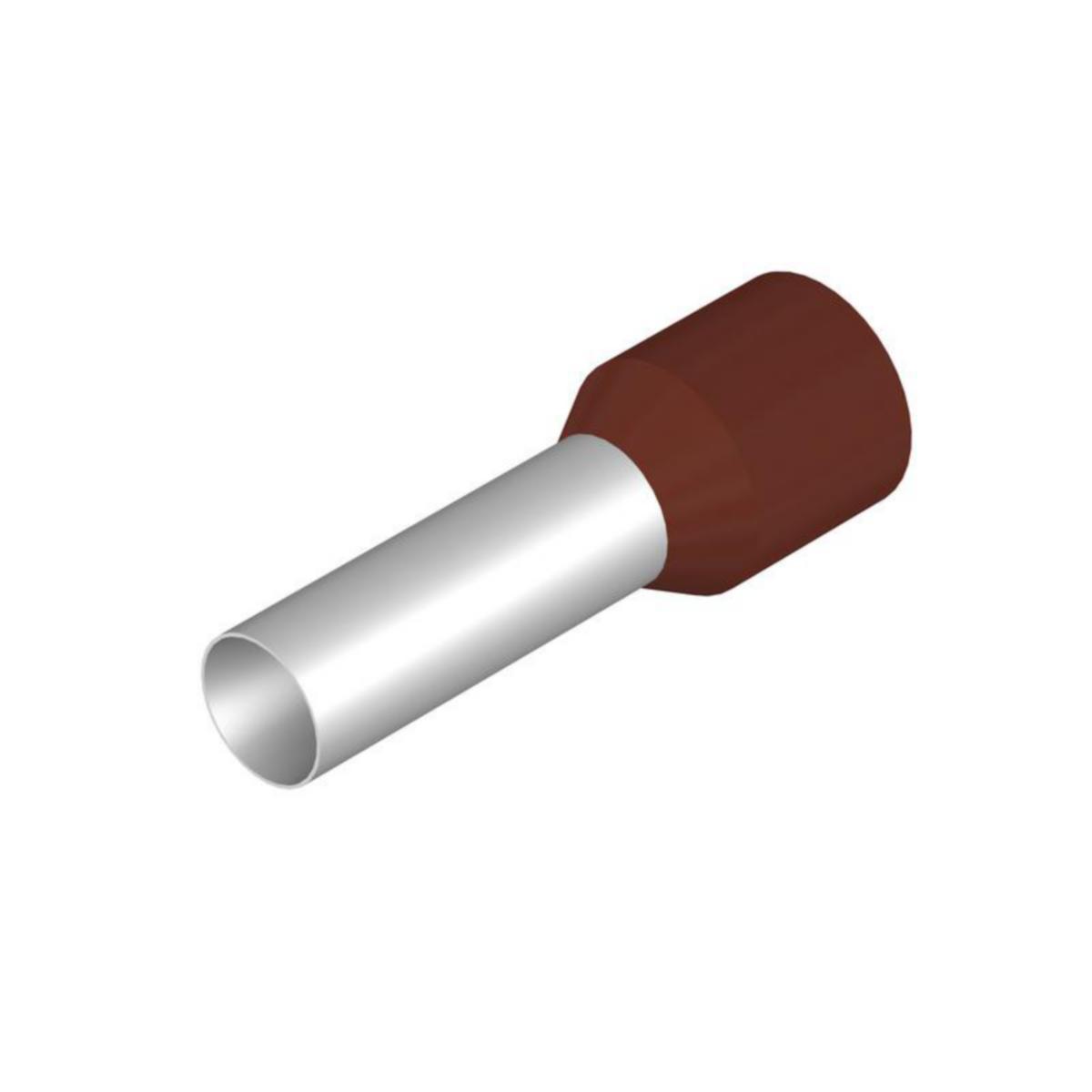 Endehylse med Plastkrage Standard Weidmuller - Endehylse C 25.0/36 brun