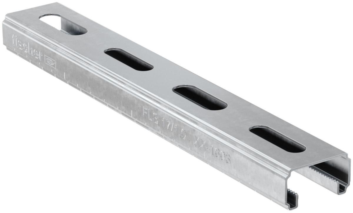 Montasjeskinne FLS 17, elforsinket, fischer - 17/1.0-2m Montasjeskinne ELZ - FLS lett system