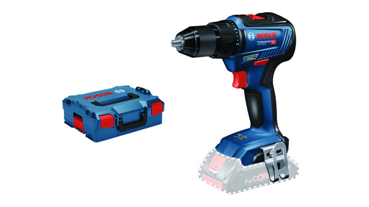 Bor-/ skrutrekker Bosch GSR 18V-55 Solo - Bor/skrutrekker GSR 18V-55 Bosch 18V Solo L-Boxx