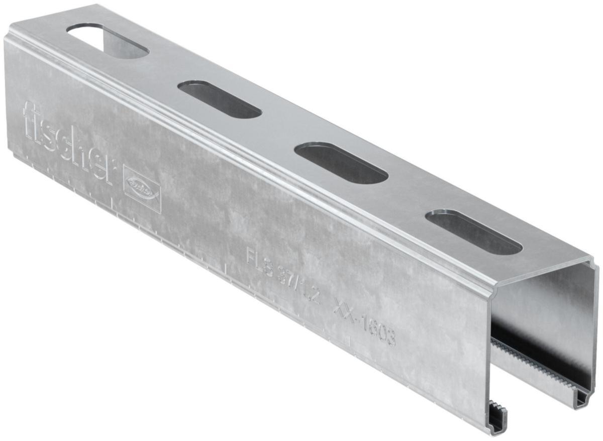 Montasjeskinne FLS 37, elforsinket, fischer - 37/1.2-2m Montasjeskinne ELZ - FLS lett system