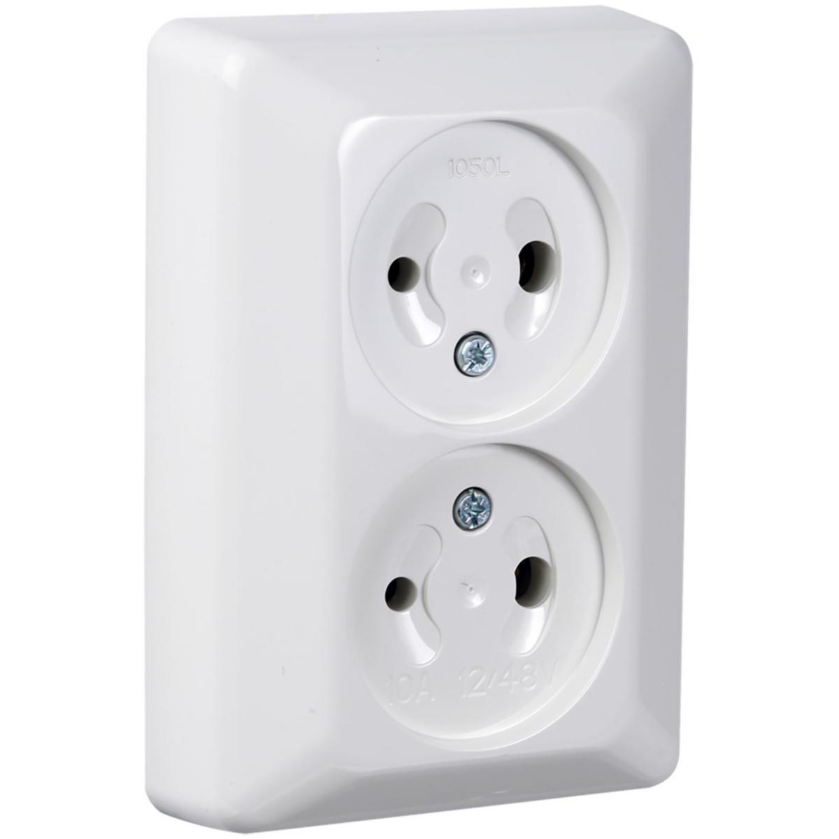 Stikkontakt Dobbel DC 12-48V RS Nordic - Dobbel stikk 12/48V P RS RH RS Nordic 12-48V DC stikkontak