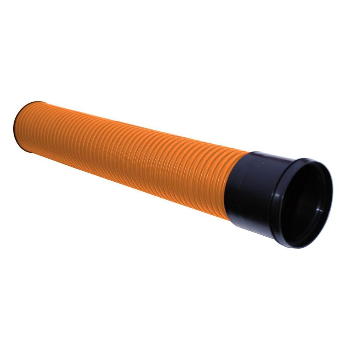 Kabelrør DV, oransje, Pipelife - 110/94mm PP DV orange kabelrør m/muffe u/pakn. L=6 mtr