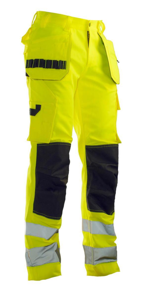 Håndverksbukse Jobman 2377 HiVis kl.2 - Hv.bukse HV 2377 gul/sv. C52 HV kl.2 Poly/Bom.