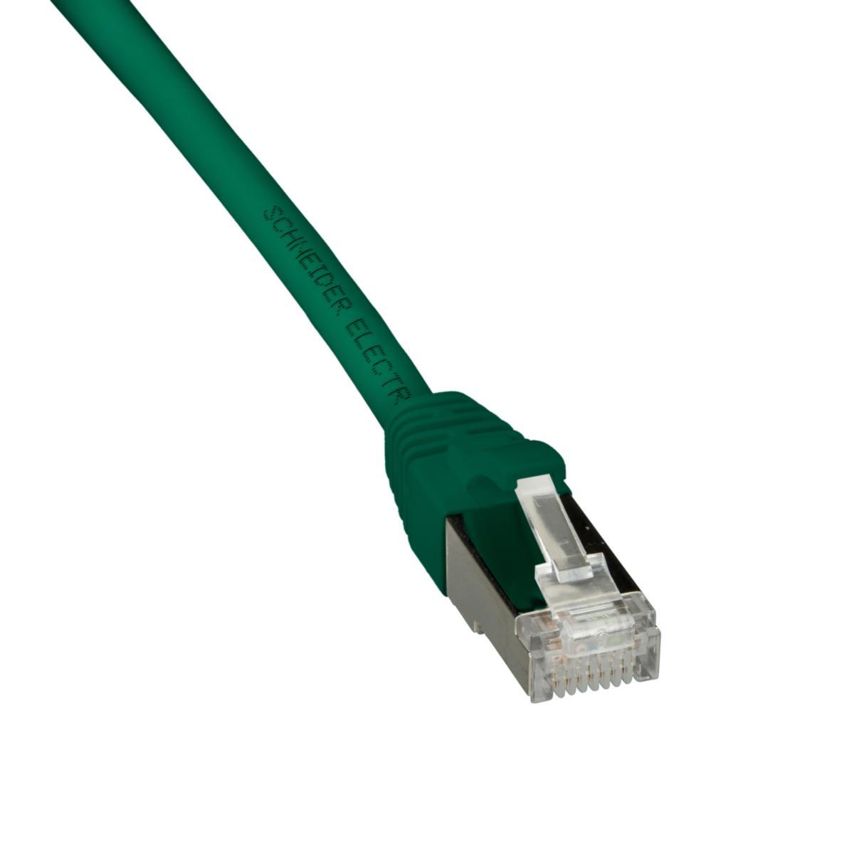 Patchkabel Actassi STP kat 6A Grønn - Patchkabel STP kat6A 1m grønn