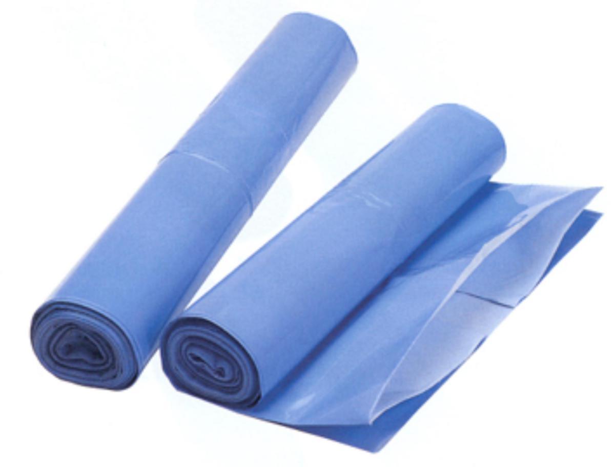 Avfallssekker Plast LLD X3 - Avfallssekker Plast 410L Blå 10 Stk/Rull