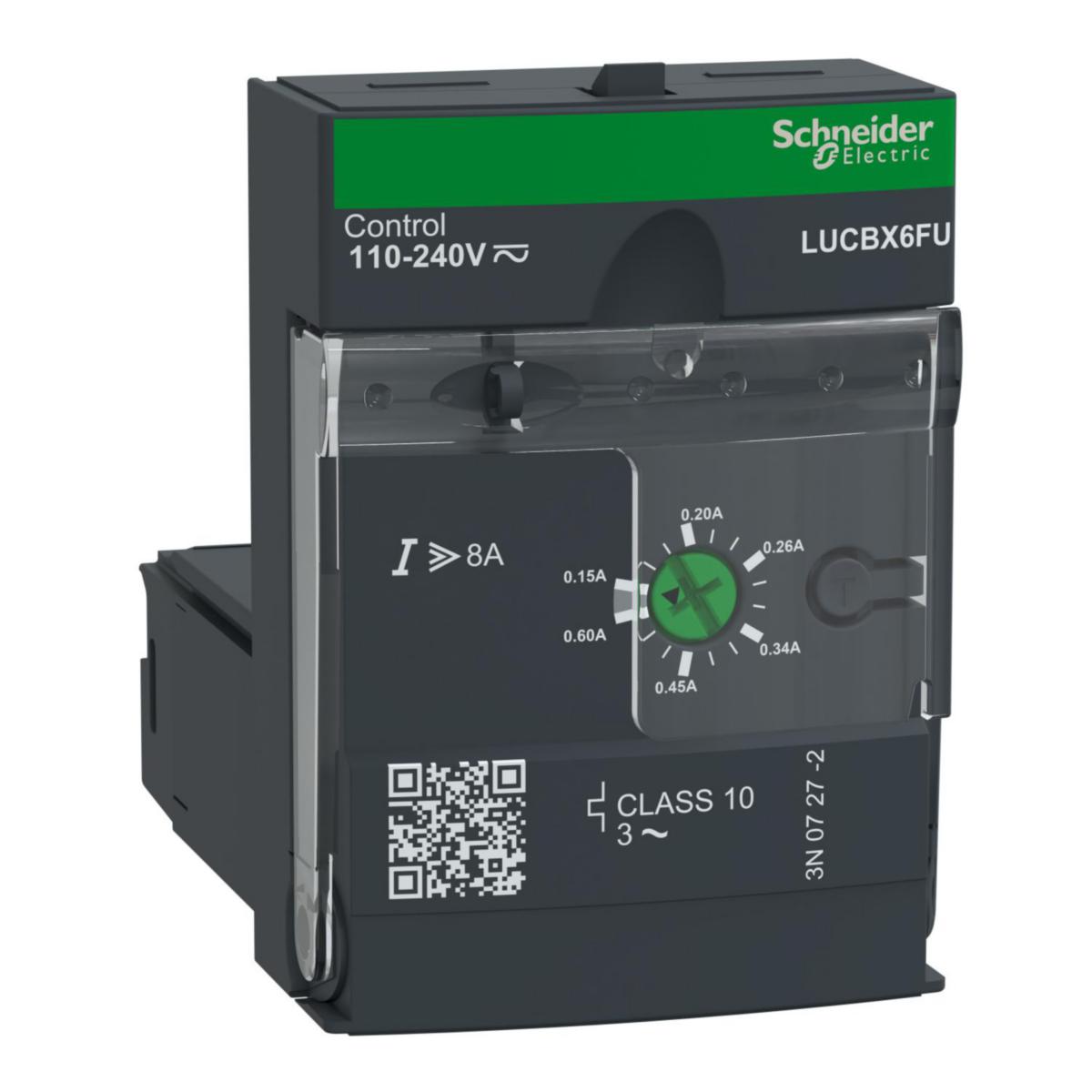 Motorvernreleer Schneider Vern U ADV - Vern U ADV 0.15-0.6A 110-240V LUCBX6FU