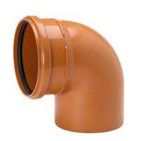 Bend 90°, rødbrun PVC, Uponor
