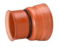 Overgang til betongspiss, rødbrun PVC, Uponor