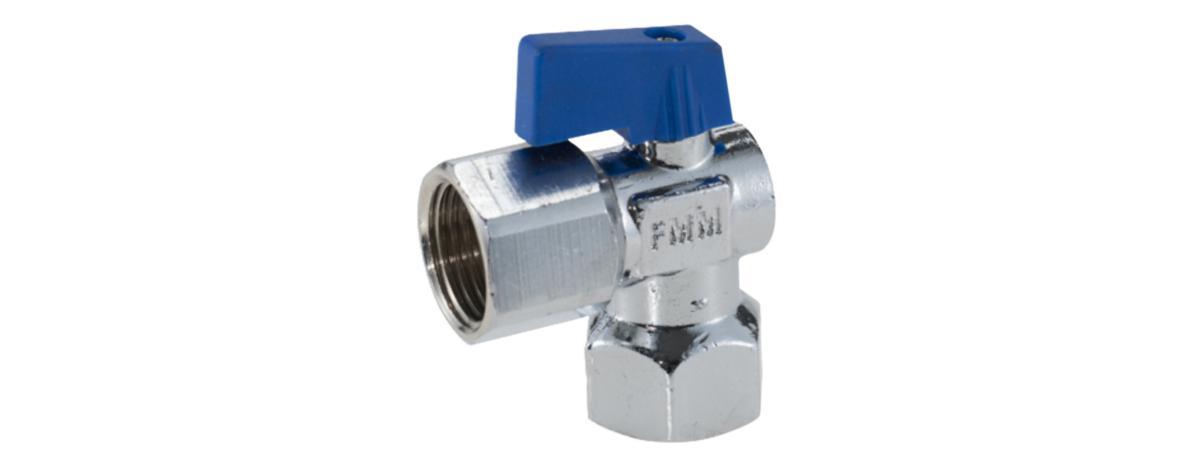 Kuleventil FMM - albueventil, forkrommet - FMM 1/2" kuleventil fkr albueventil
