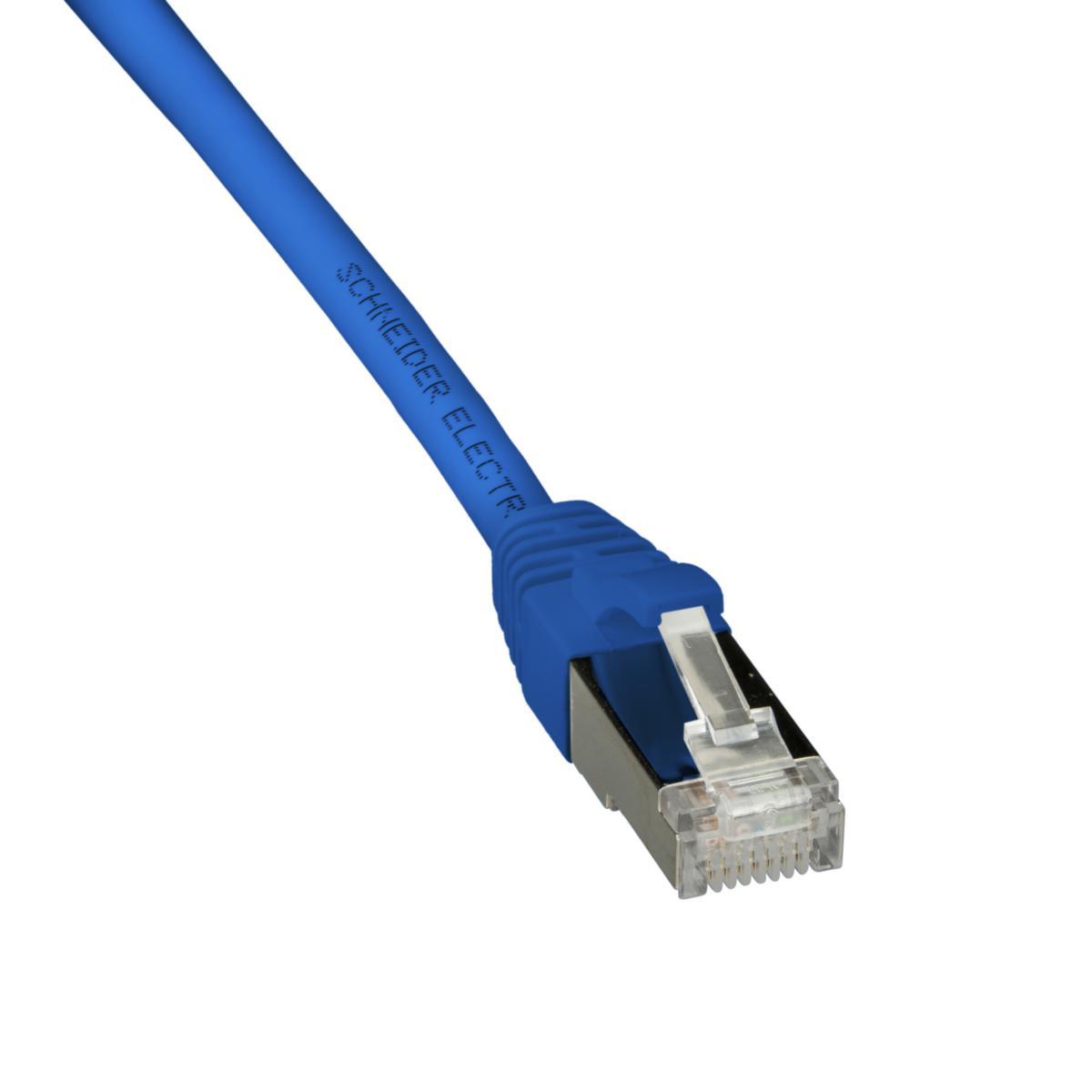Patchkabel Actassi STP kat 6A Blå - Patchkabel STP kat6A 1m blå