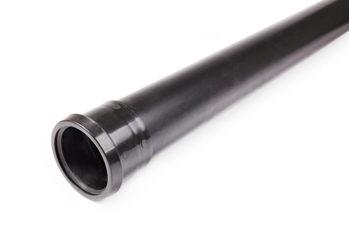 Overvannsrør PP SN8, svart Hallingplast - 125 mm PP overvannsrør svart SN8 m/muffe EN1852. L=6m