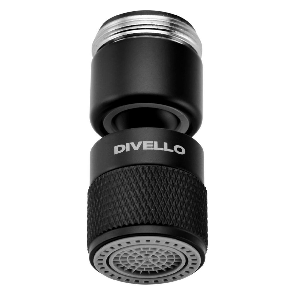 Perlator med kuleledd Inno M22/24, DIVELLO - DIVELLO Inno M22/24 svart strålesamler med kuleledd