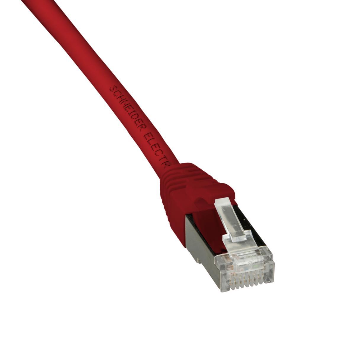 Patchkabel Actassi STP kat 6A Rød - Patchkabel STP kat6A 2m rød