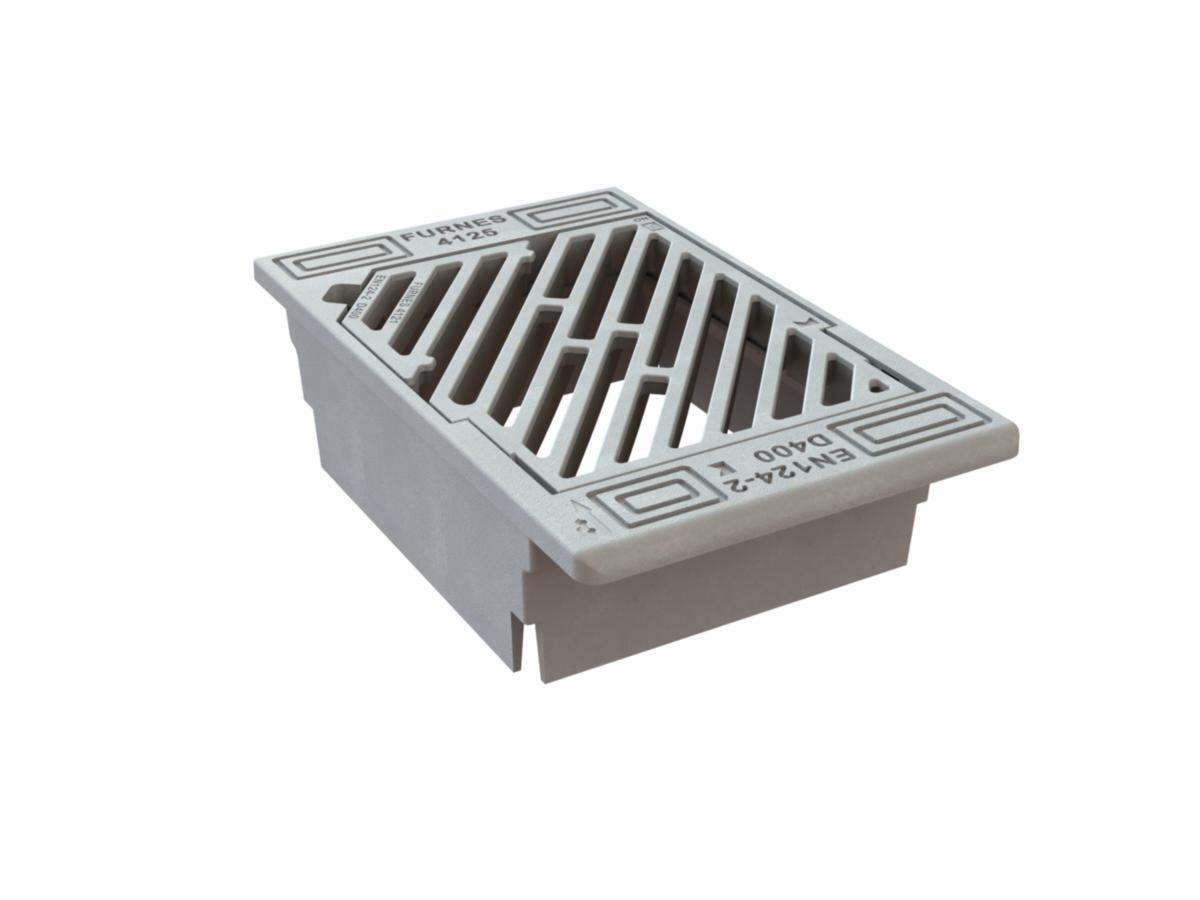 Flytende rennestensramme 4125 m/BASIC rist, Furnes - Furnes 400 fl. rennestensramme 4125-400/4121, Basic rist