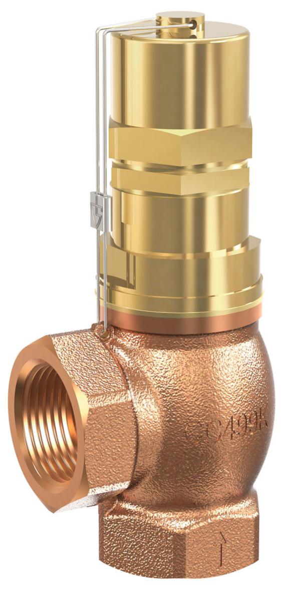 Overstrømningsventil 618 T - 1/2" sikkerh.ventil 2-12 bar 618tGFO 15 F/F 15/15 PTFE 2-12