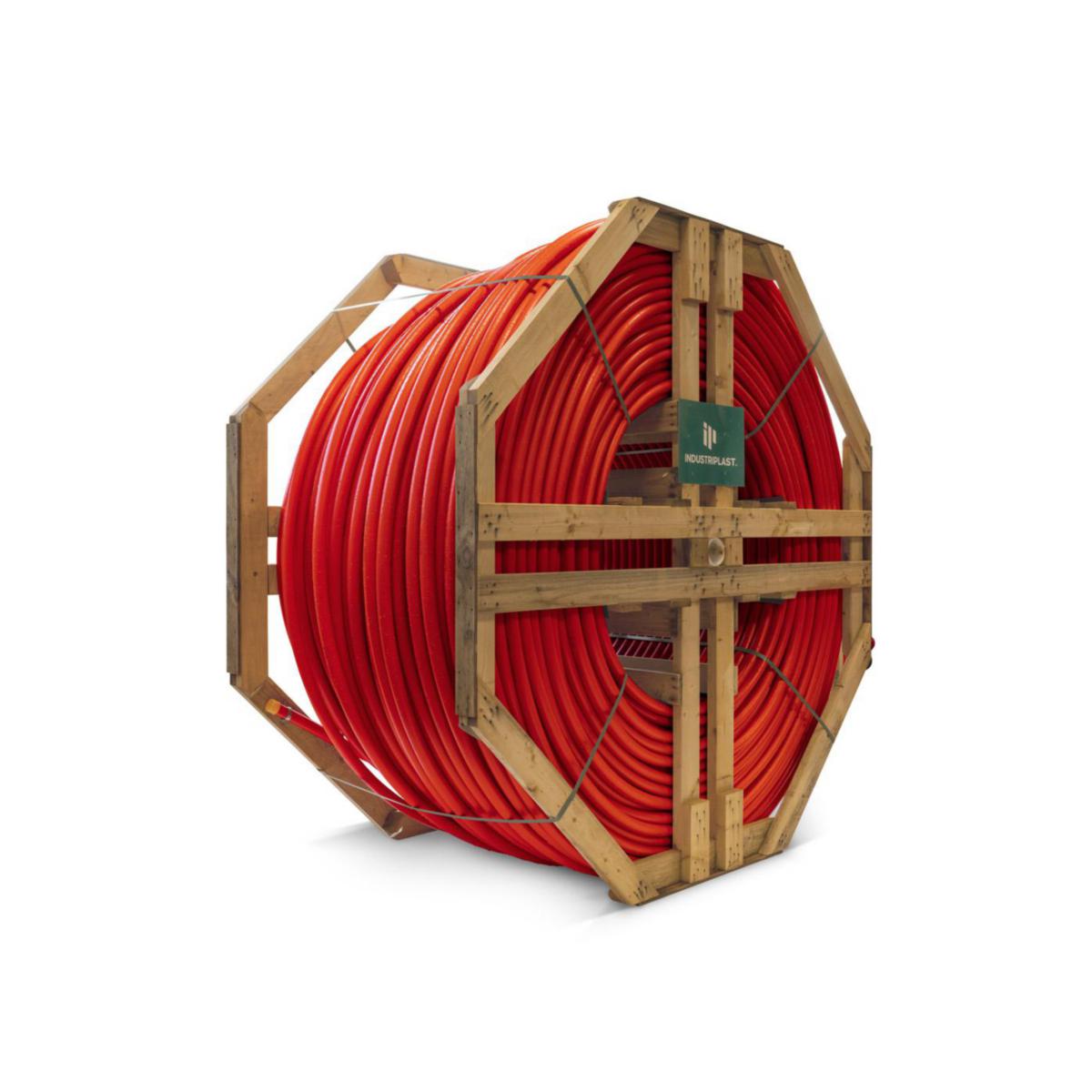 Fiberkabelrør PE DL på trommel, RØD Infraplast - 1 x 40mm-1 DL Fiberkabelrør Rød 1500 mtr. m/trommel