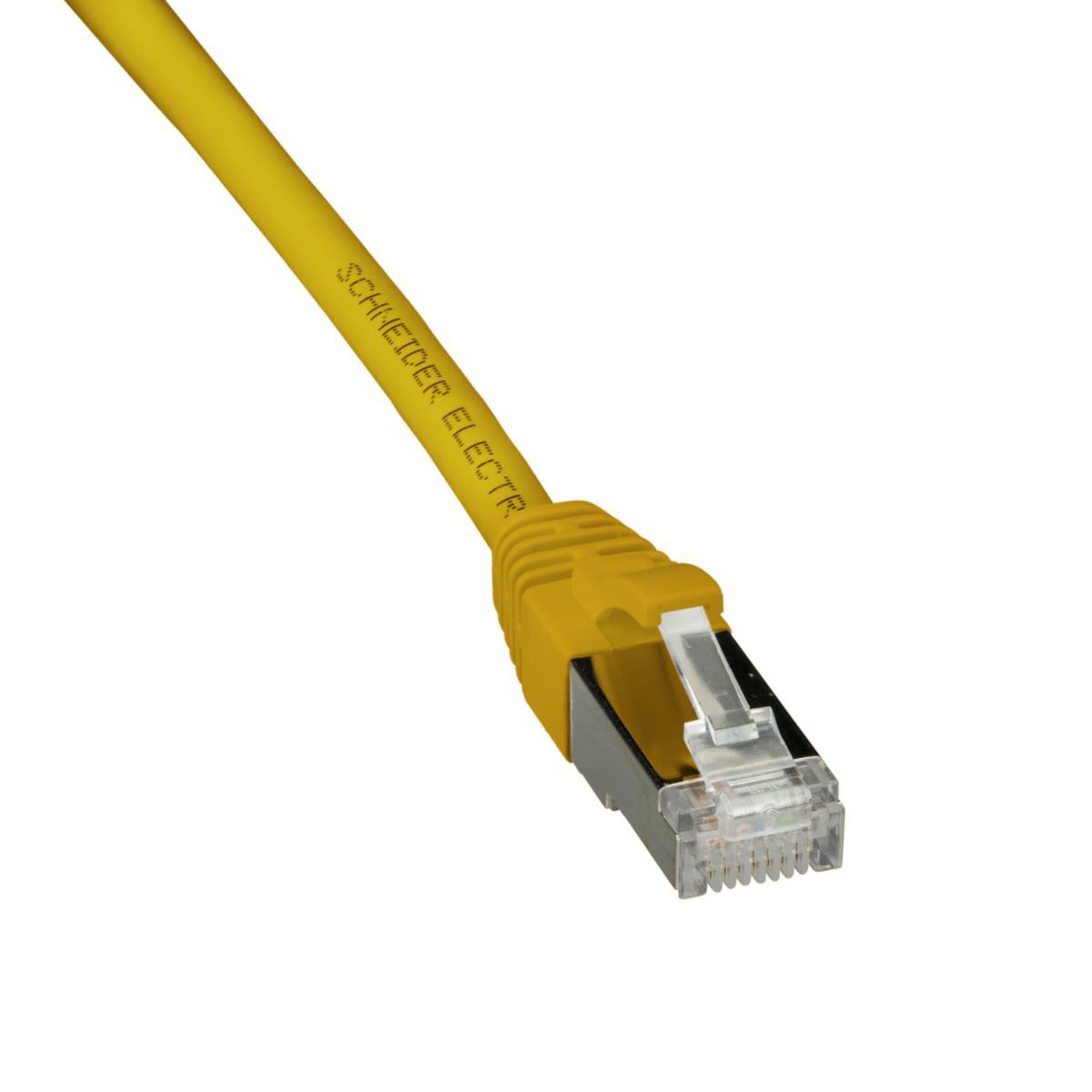 Patchkabel Actassi STP kat 6A Gul - Patchkabel STP kat6A 1m gul