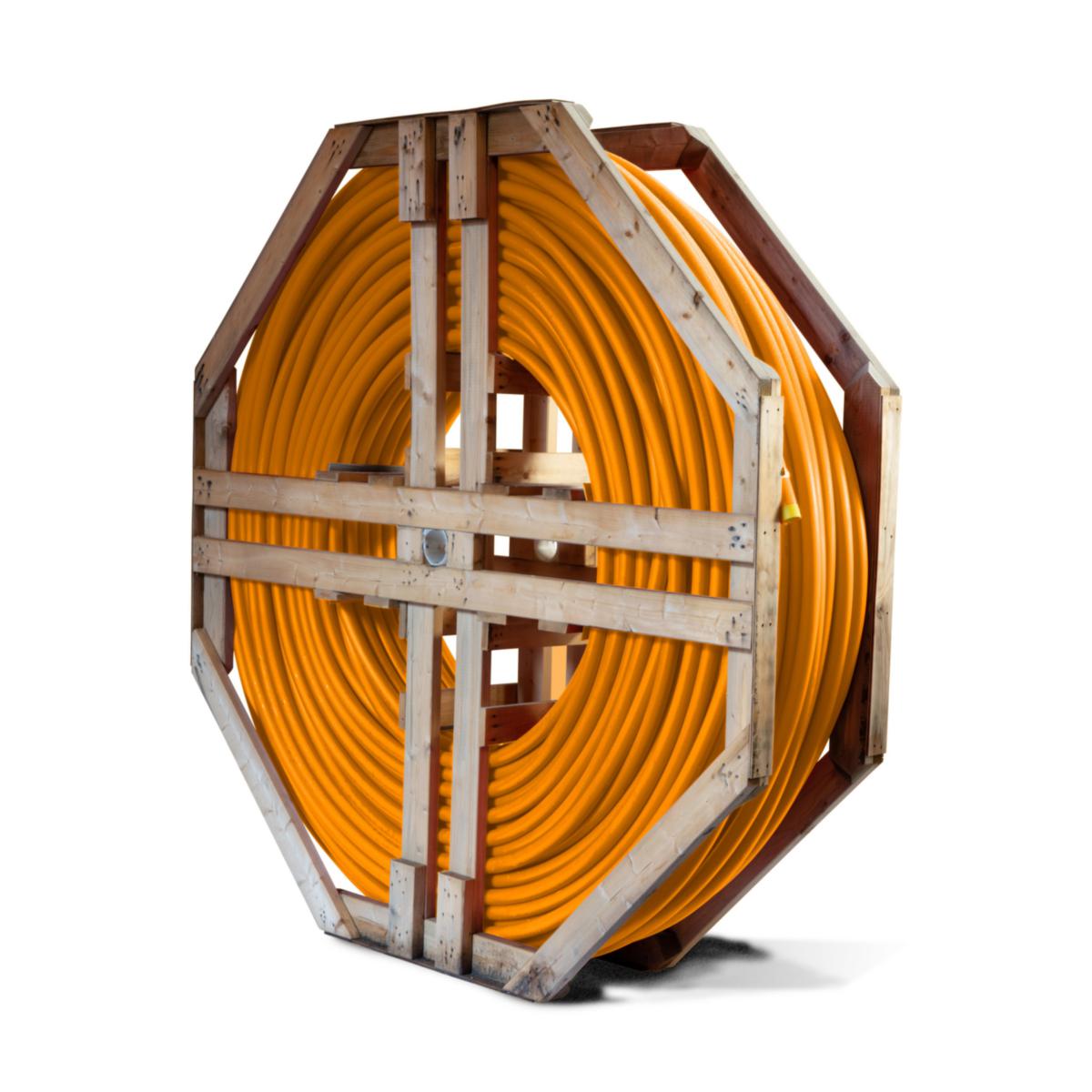 Fiberkabelrør PE DL på trommel, ORANGE Infraplast - 1 x 40mm-1 DL Fiberkabelrør Orange 500 mtr. m/trommel