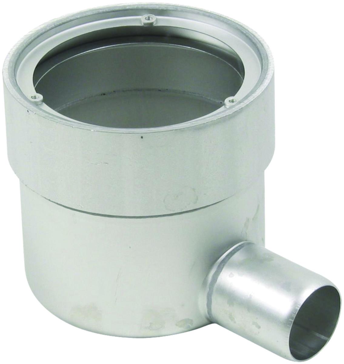 Marine sluk med flens og innsveising, vannrett Ø50 mm, underdel, Blücher - 50 mm horis.underdel m/sv.ring AISI 304