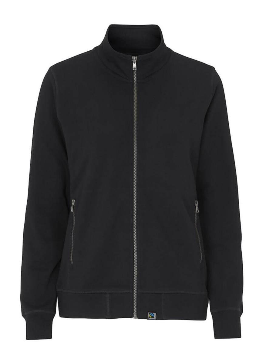 Collegejakke dame Cottover 141511 Terry FZ - Collegejakke dame Cottover 141511 Terry FZ Svart str L