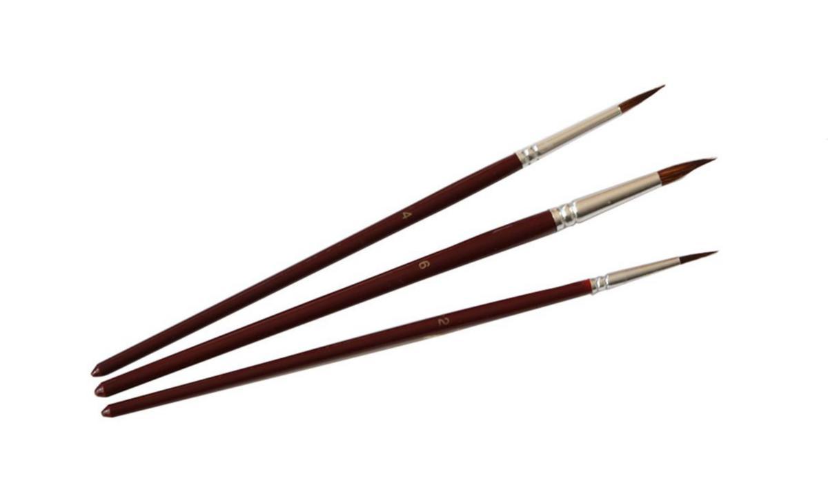 Skolepenselsett ullbust treskaft - Skolepenselsett ullbust 3pk a-collection 2-6mm plastskaft