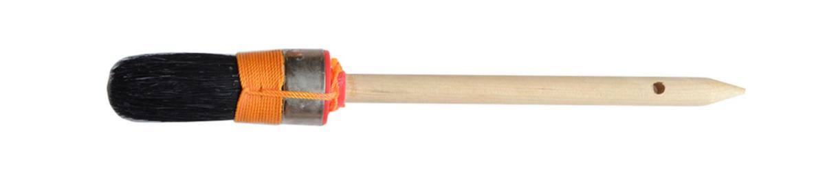 Rundpensel treskaft - Pensel rund naturbust svart a-collection 20mm treskaft