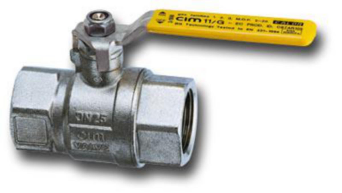 Kuleventil for gass med hendel, CIM 11G - 3/4" kuleventil m/hendel CIM 11G