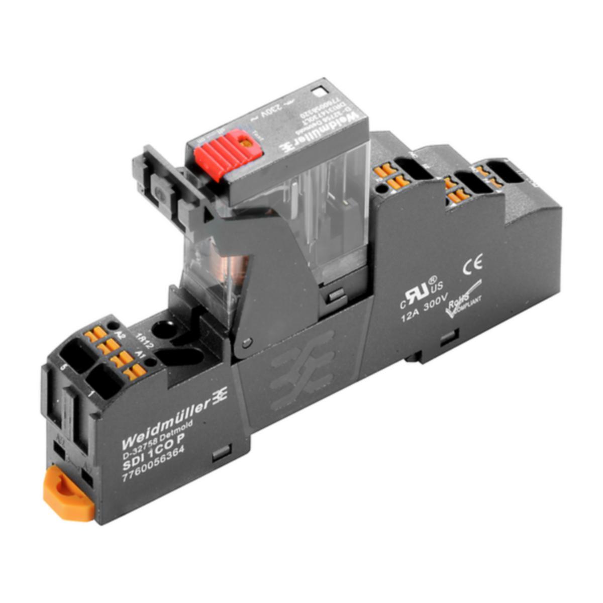 Rele Modul Weidmüller DRMKITP - DRIKITP230VAC 1CO LD/PB Relay module, 230 V AC, red LE